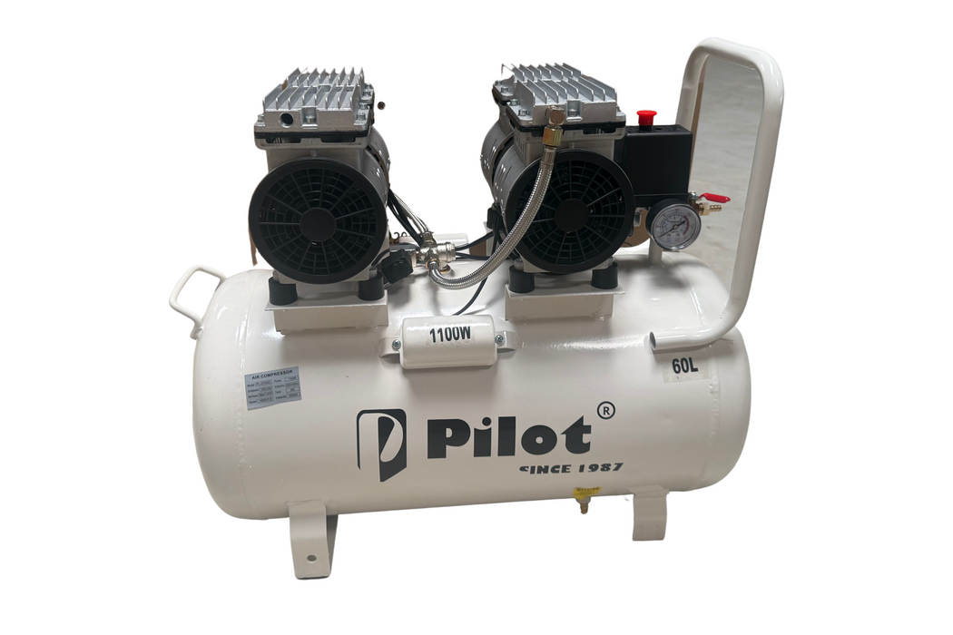 Oil-Free Silent Air Compressor 60L 1100W (550WX2) | PL-OF5502