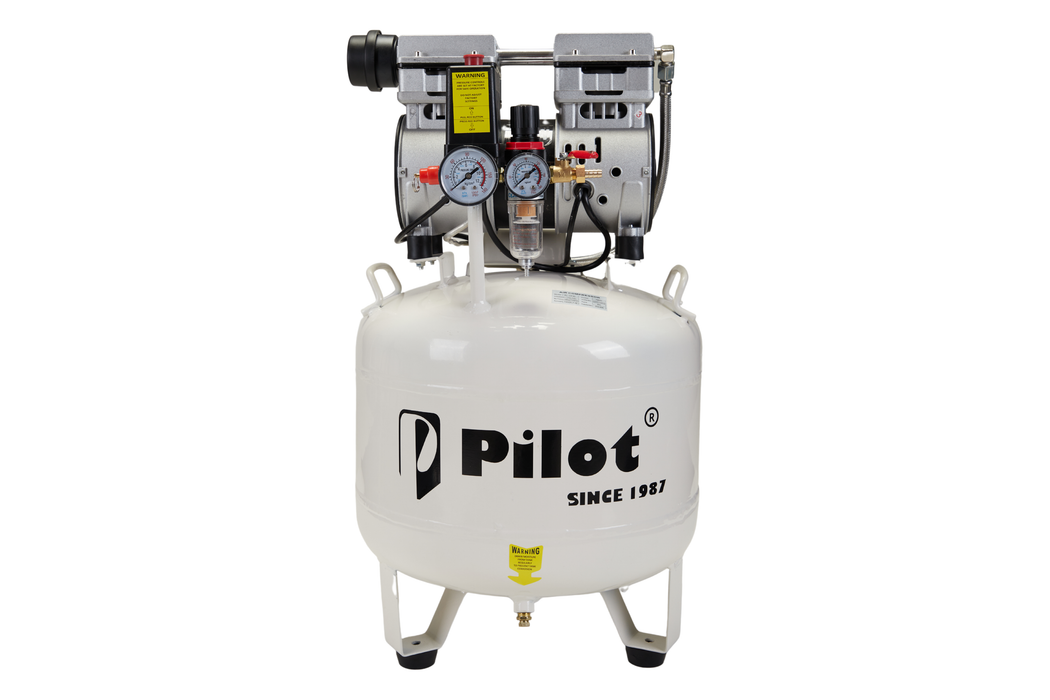 Oil-Free Silent Air Compressor 40L Round 750W Copper | PL-OF40C