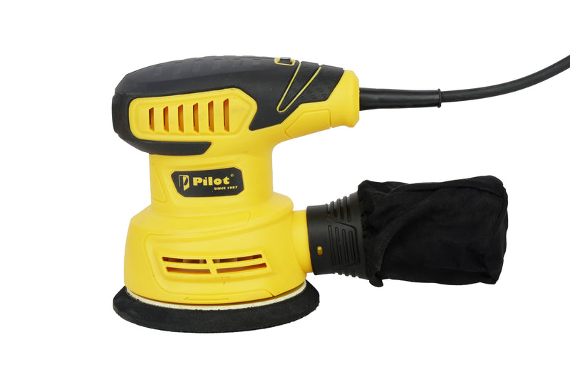 Pilot Electric Sander 350W, 12000 RPM Orbital Sander with 125 mm Sanding Pad for Woodworking, Paint Removal & DIY