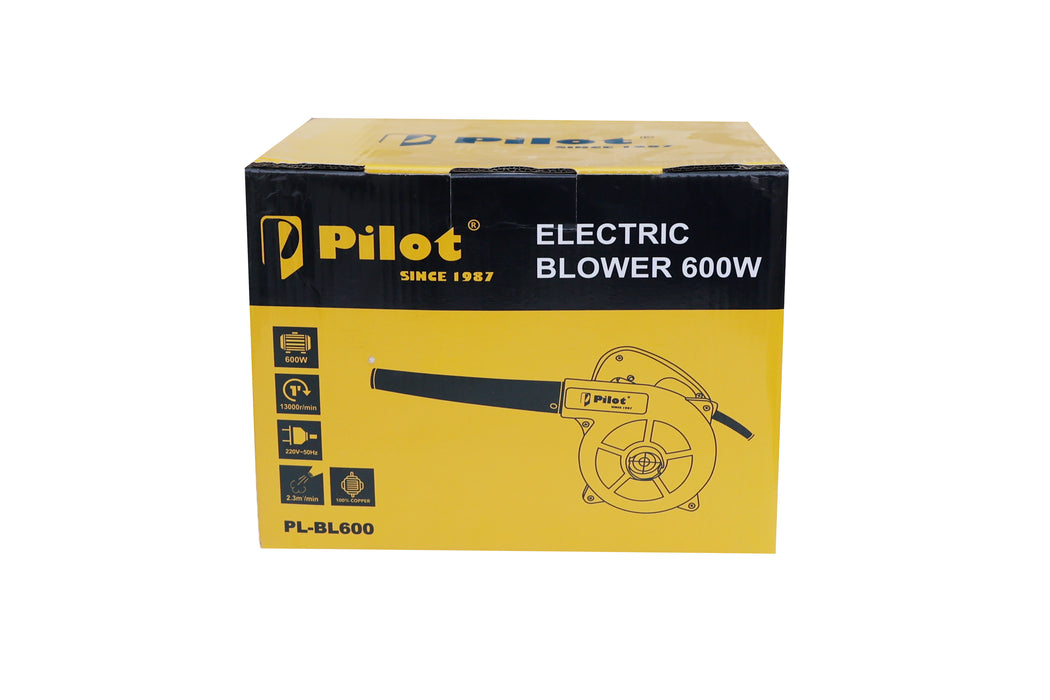 Pilot Air Blower 600W Copper Motor | 2.3m³/min Airflow | 13000 RPM Electric Dust Blower Machine for Home, Workshop, Computer, Garage & Car Cleaning