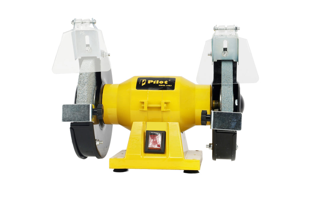 Pilot Bench Grinder 6 Inch 200W Electric Grinding Machine | 2950 RPM Heavy Duty Bench Grinder for Tool Sharpening, Metal Grinding, Rust Removal, Polishing & Workshop Use
