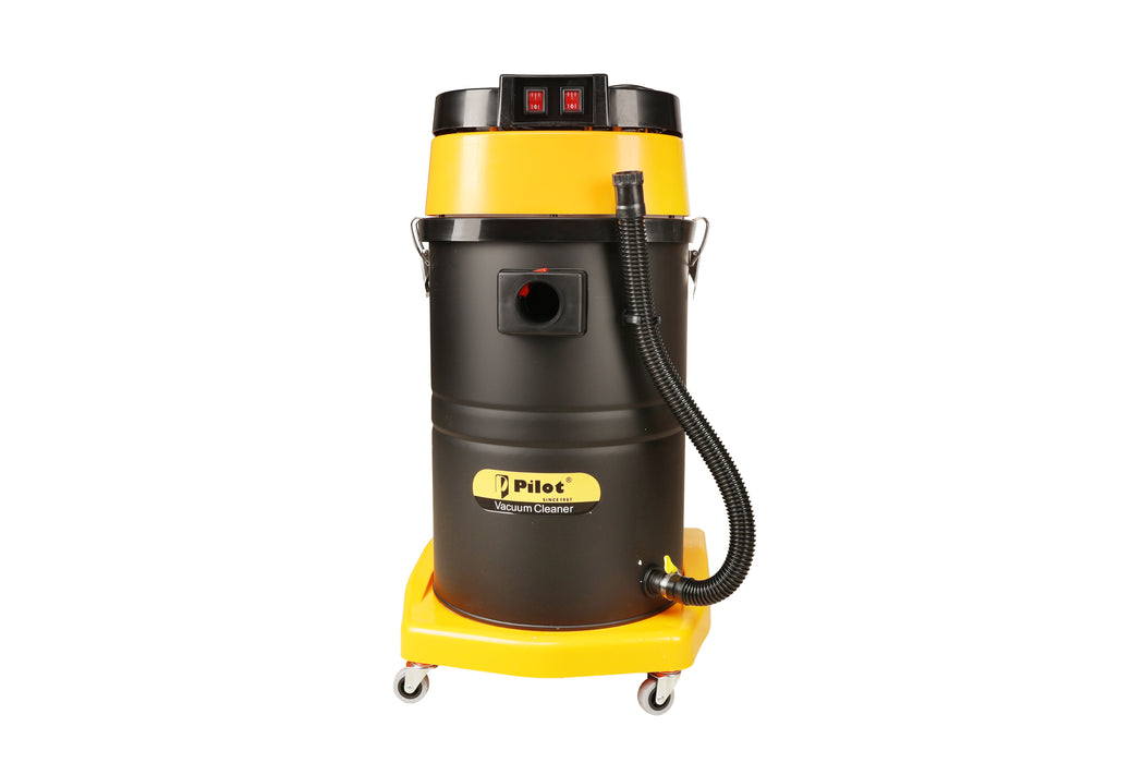 Pilot 70L Wet and Dry Vacuum Cleaner | 2400W Double Copper Motor | Stainless Steel Body | High Suction Heavy Duty Industrial Vacuum | For Home, Car, Garage & Commercial Use