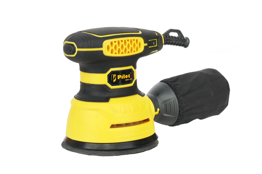 Pilot Electric Sander 450W Variable Speed (6000–13000 RPM) | Heavy Duty Orbital Sander for Wood, Metal, Paint Removal, Furniture Finishing & DIY Workshop Use