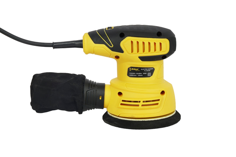 Pilot Electric Sander 350W, 12000 RPM Orbital Sander with 125 mm Sanding Pad for Woodworking, Paint Removal & DIY