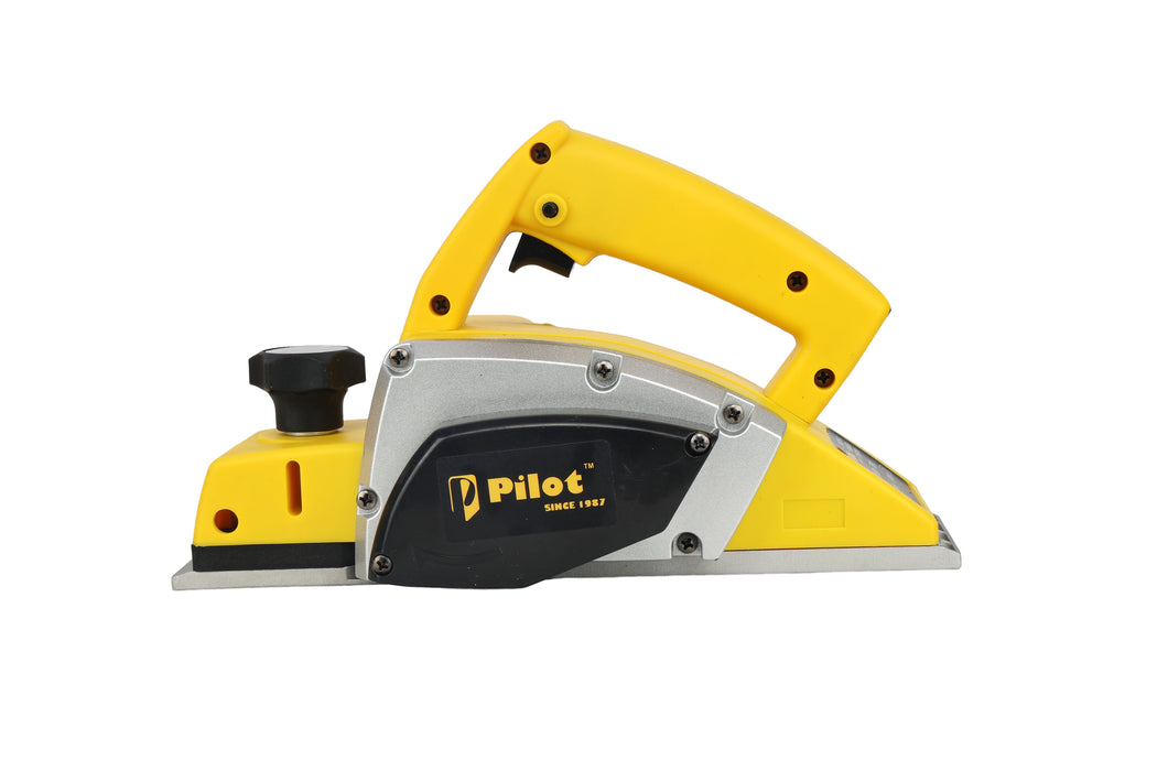 Pilot Electric Planer 750W 82mm Wood Planer | 15500 RPM Heavy Duty Hand Planer with Adjustable Depth Control for Woodworking, Carpentry, Furniture Making & Construction