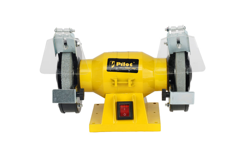 Pilot Bench Grinder 5 Inch (125mm) 200W Electric Grinding Machine | 2950 RPM Heavy Duty Bench Grinder for Tool Sharpening, Metal Grinding, Rust Removal, Polishing & Workshop Use