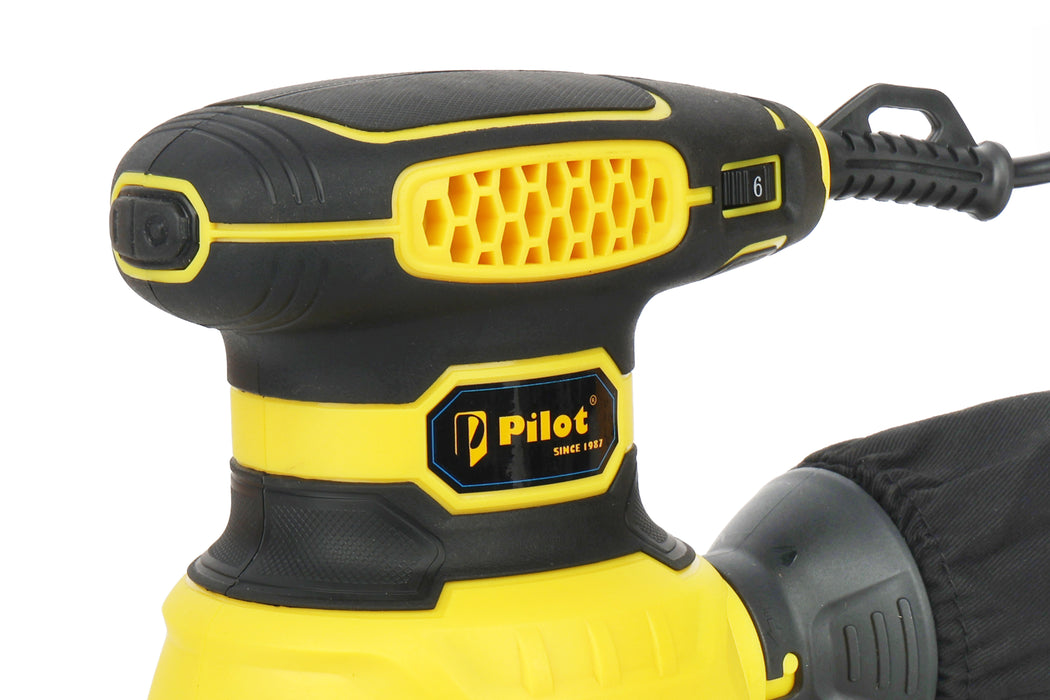 Pilot Electric Sander 450W Variable Speed (6000–13000 RPM) | Heavy Duty Orbital Sander for Wood, Metal, Paint Removal, Furniture Finishing & DIY Workshop Use
