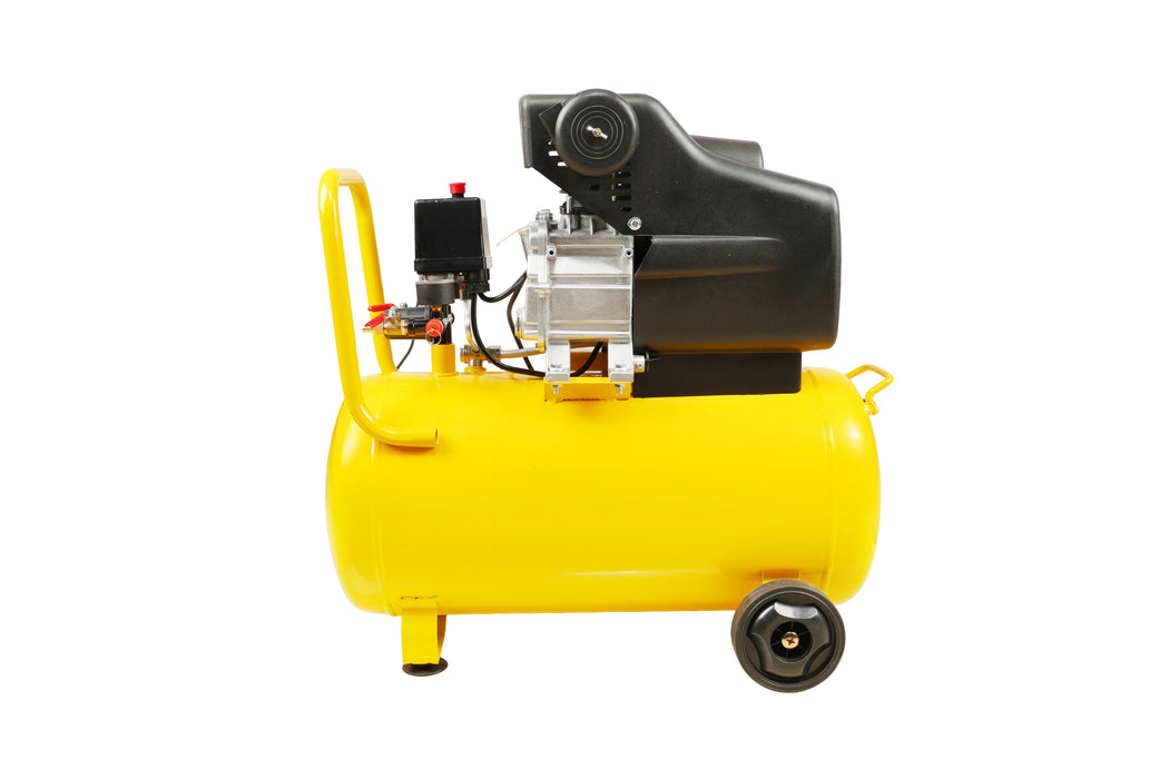Pilot 3HP Direct Driven Air Compressor 50L Tank, 256L/min Air Displacement, 8 Bar/115 PSI, Heavy Duty Air Compressor for Automotive, Construction, Carpentry, Workshop & Industrial Use