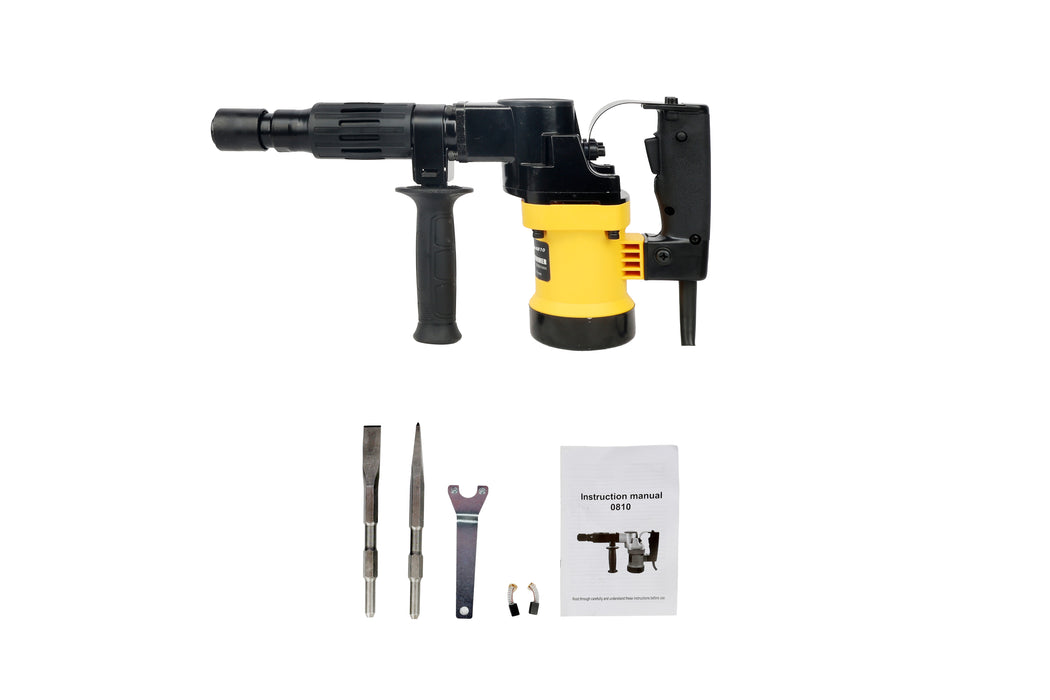 Pilot 1300W 5KG Demolition Hammer | 10J Heavy-Duty Electric Concrete Breaker Machine for Construction, Masonry & Renovation