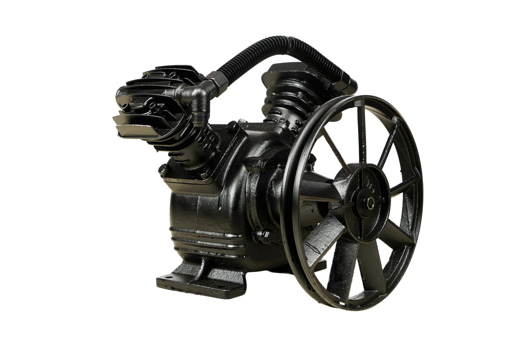 Pilot Tools 2051 Air Compressor Head 2HP | Oil Lubricated Twin Cylinder Pump | 170 L/min | 8 Bar (115 PSI) | Heavy Duty Compressor Head for Pneumatic Tools & Industrial Applications