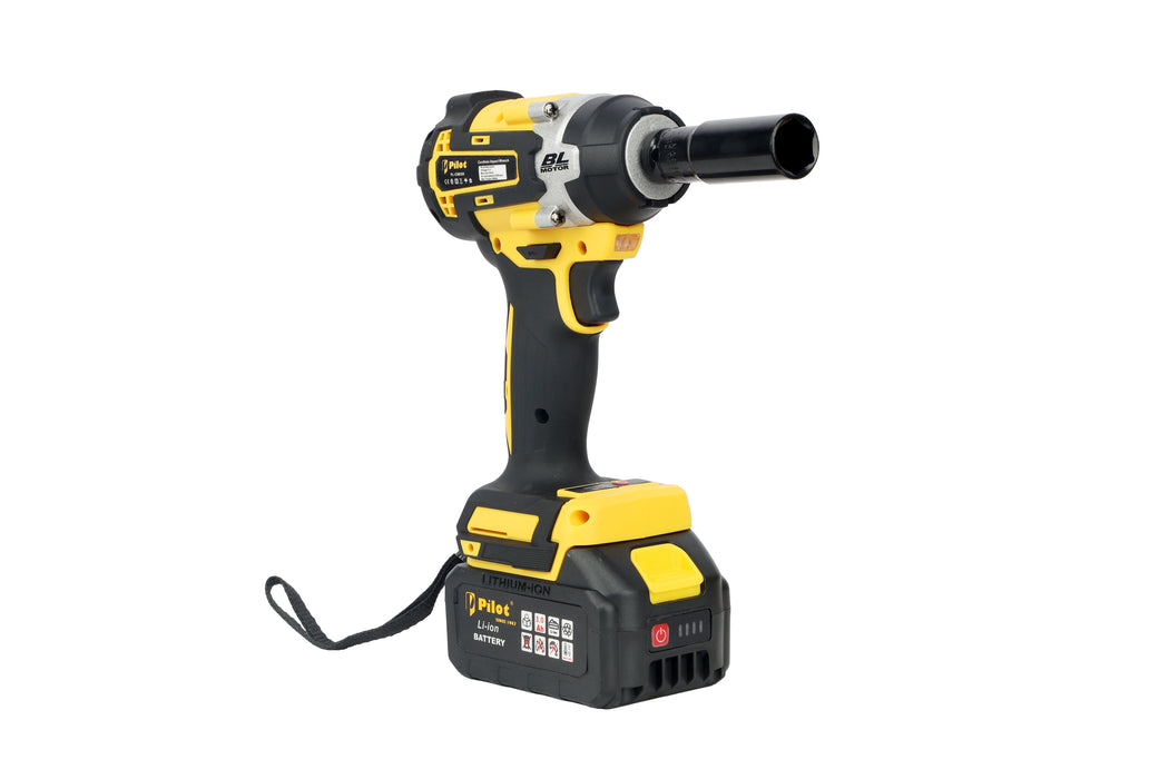 Pilot Cordless Impact Wrench 350Nm | 21V Brushless Copper Motor | 3.0Ah Rechargeable Battery | Variable Speed High Torque Power Wrench for Automotive, Construction, Industrial & Workshop Use