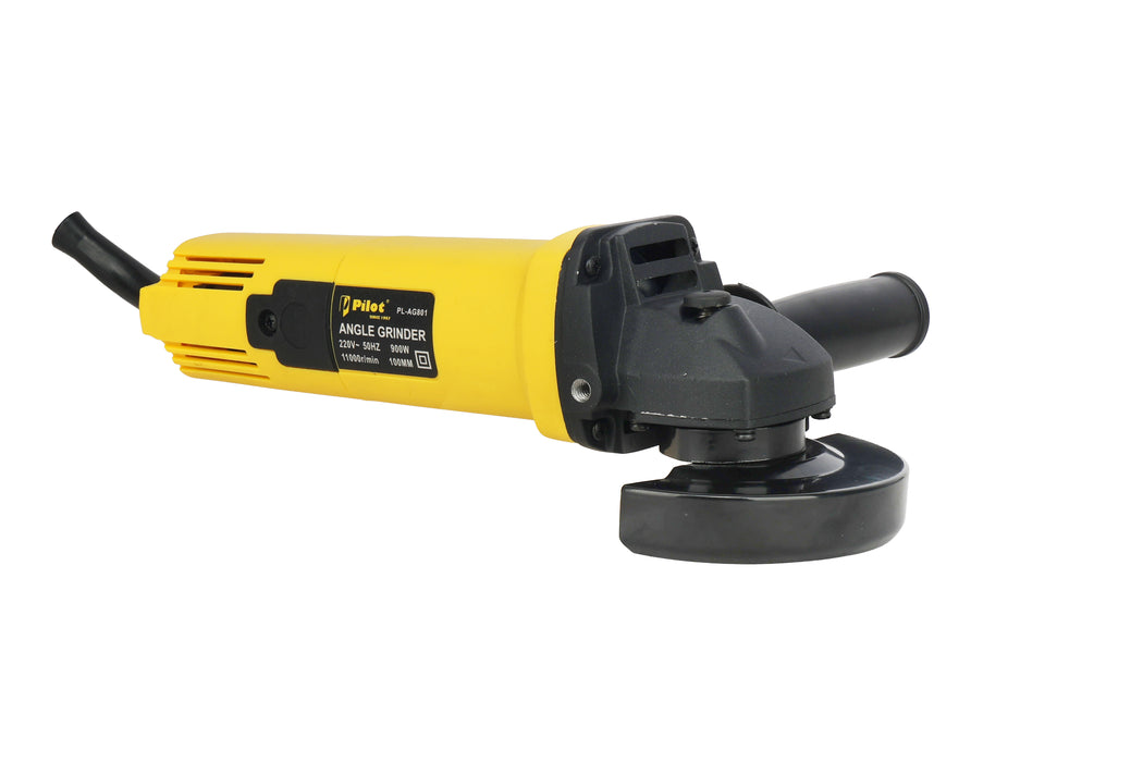 Pilot Angle Grinder 4 Inch 900W Copper Motor | 100MM Disc | 11000 RPM High-Speed Grinder | Heavy Duty Electric Cutting, Grinding & Polishing Machine for Metal, Steel & Construction Work