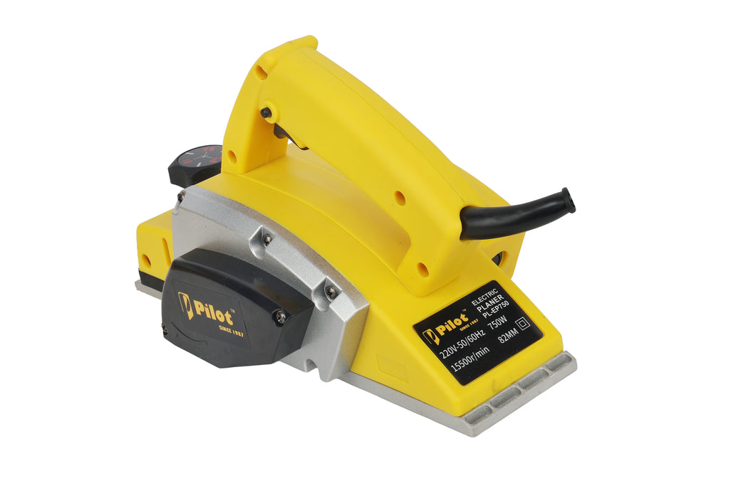 Pilot Electric Planer 750W 82mm Wood Planer | 15500 RPM Heavy Duty Hand Planer with Adjustable Depth Control for Woodworking, Carpentry, Furniture Making & Construction