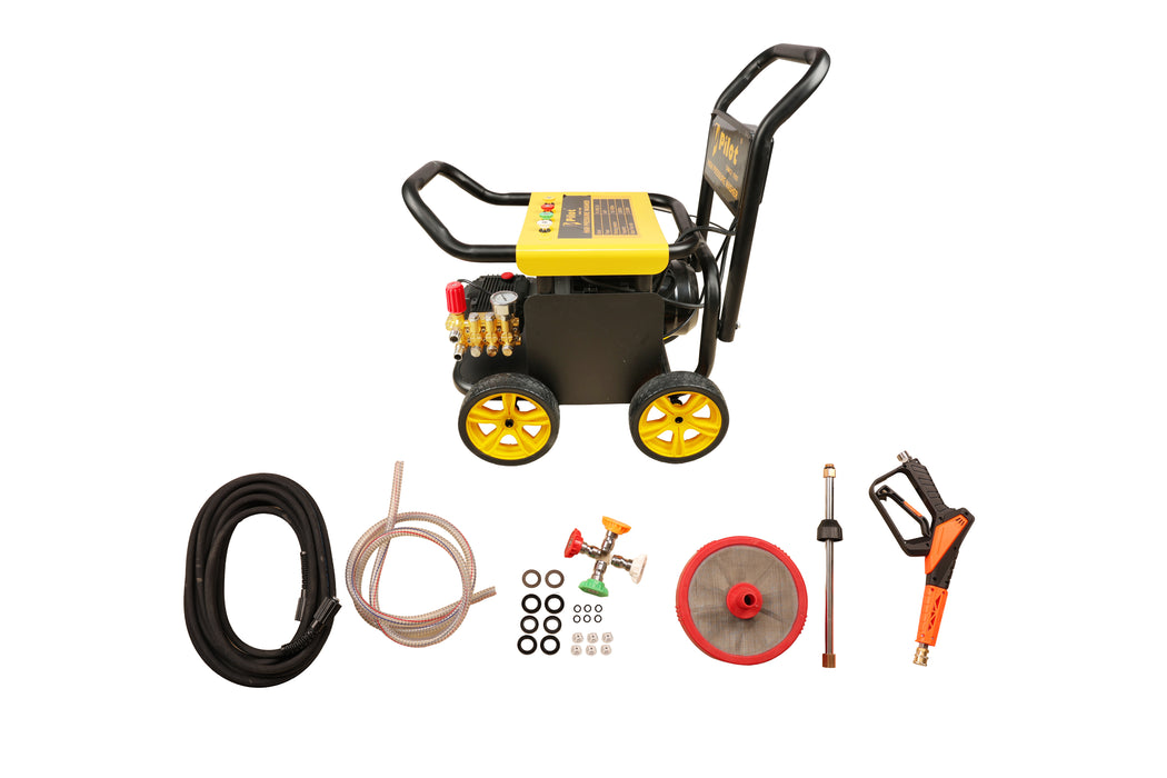 Pilot High Pressure Washer 2.5HP Copper Motor, 90-120 Bar, 12L/min Water Flow, Car Pressure Washer, Water Pressure Washer for Car Cleaning, Bike Washing, Patio, Driveway & Outdoor Cleaning