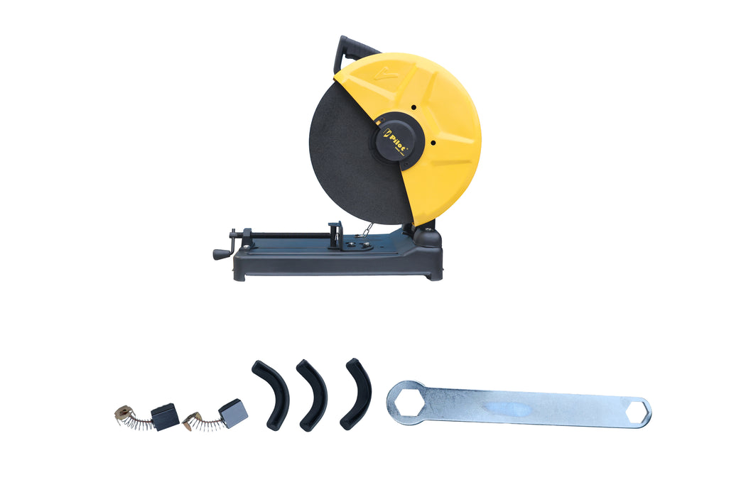 Pilot Cut Off Machine 2400W 355MM (14 Inch) | 3500 RPM Heavy Duty Metal Cutting Saw | Industrial Chop Saw for Steel Rods, Pipes, Iron & Fabrication Work