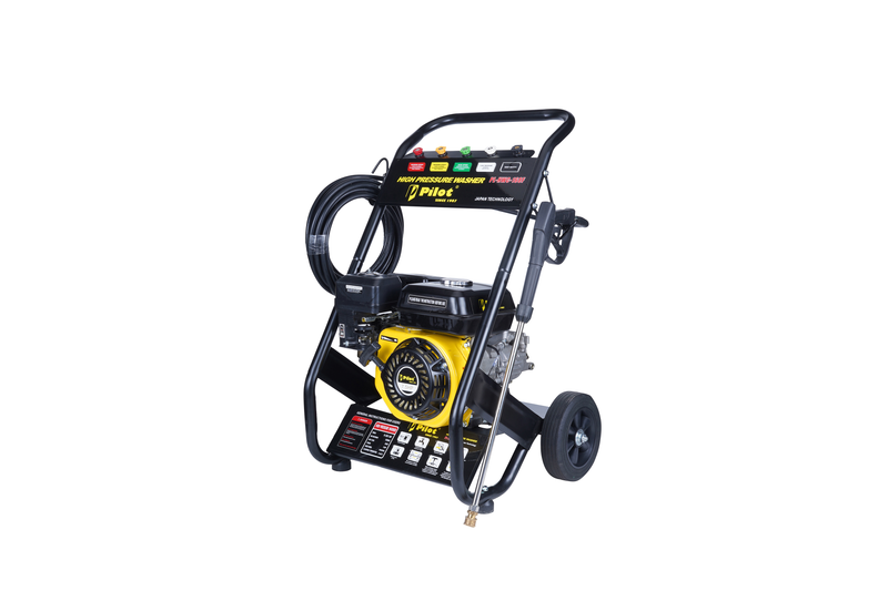 Pilot 7.5HP Petrol High Pressure Washer 150 Bar | Triplex Plunger Brass Pump Heavy Duty Industrial Power Cleaner 10L/min