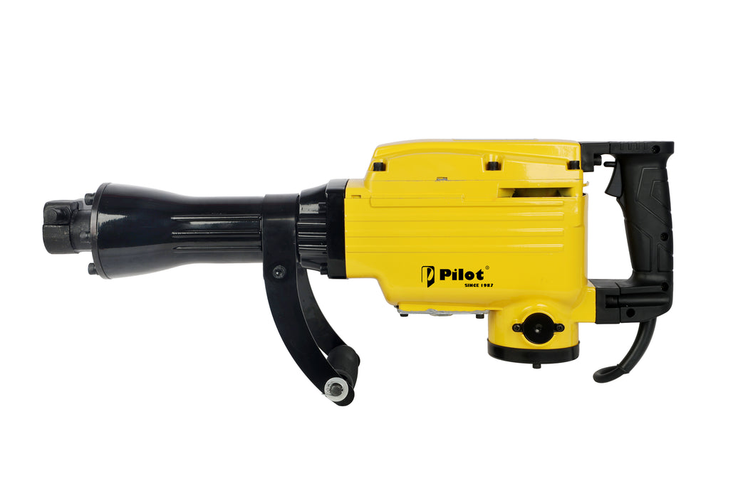 Pilot Demolition Hammer 16KG 2000W Electric Jack Hammer | 45J Impact Energy | 1400 BPM Heavy Duty Concrete Breaker with Shock-Absorbing Handle for RCC, Concrete, Roadwork, Construction & Industrial Demolition
