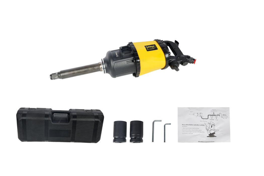 Pilot Air Impact Wrench 1 Inch 5000Nm Torque | Heavy Duty Pneumatic Impact Gun | Professional Industrial Air Tool for Trucks, Mining, Construction, Oil & Gas and Heavy Equipment Maintenance