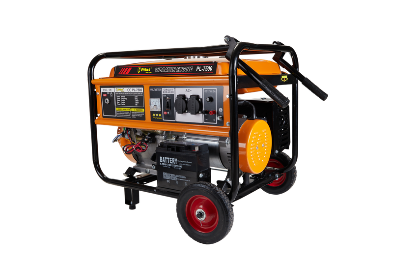 Generator 7.5KW Self Start Inbuilt Battery Wheels & Handles
