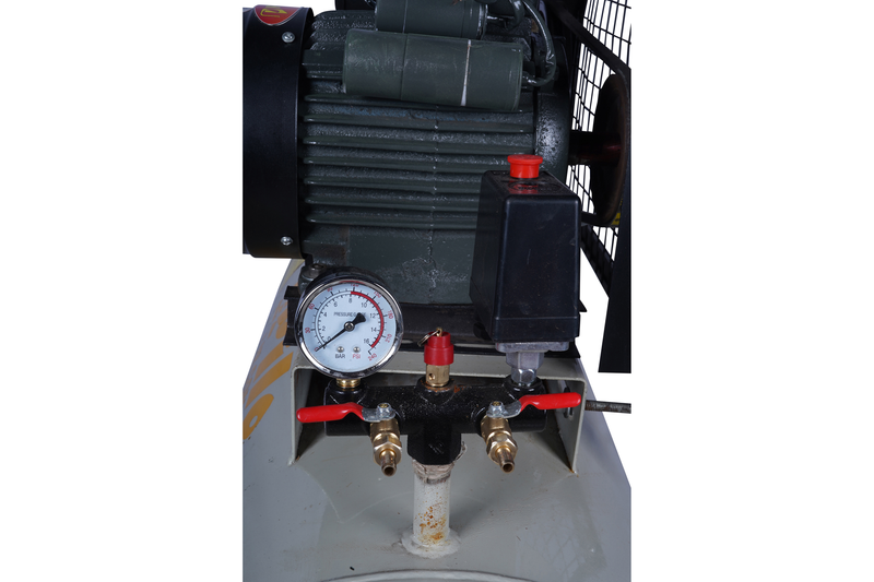 Belt Driven Air Compressor Double Cylinder 140L 2HP Crompton Motor