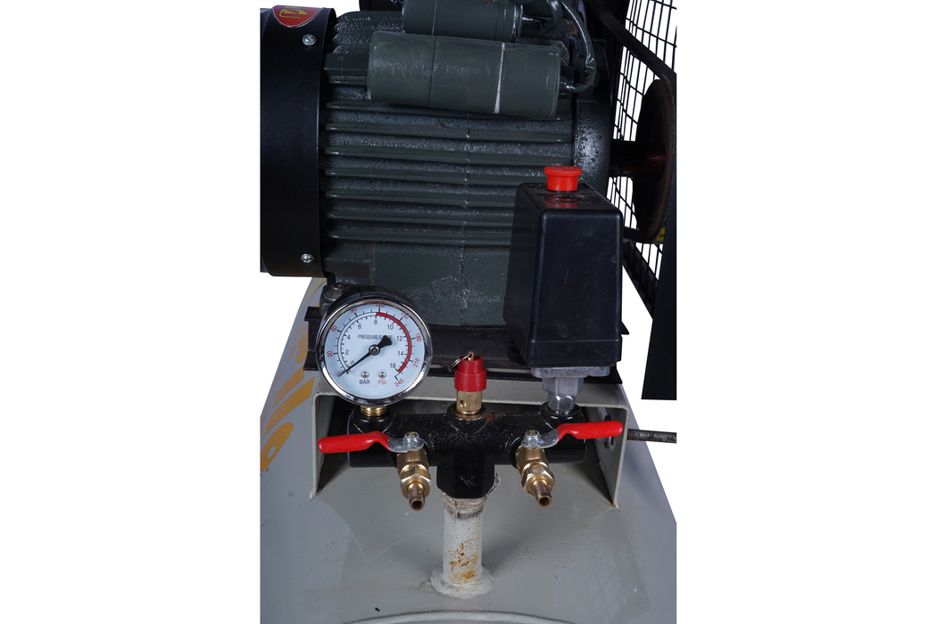 Belt Driven Air Compressor Double Cylinder 140L 2HP Crompton Motor