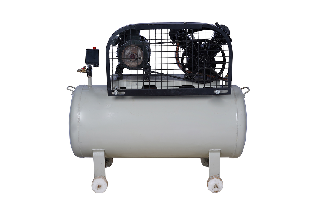 Belt Driven Air Compressor Double Cylinder 140L 2HP Crompton Motor