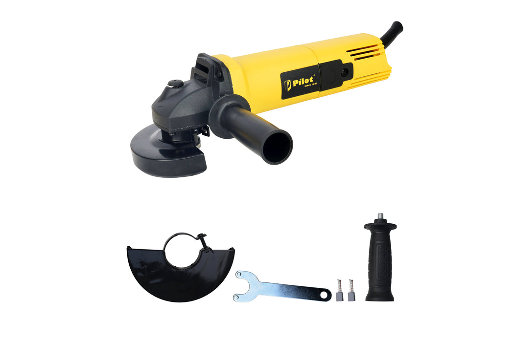 Pilot Angle Grinder 4 Inch 900W Copper Motor | 100MM Disc | 11000 RPM High-Speed Grinder | Heavy Duty Electric Cutting, Grinding & Polishing Machine for Metal, Steel & Construction Work