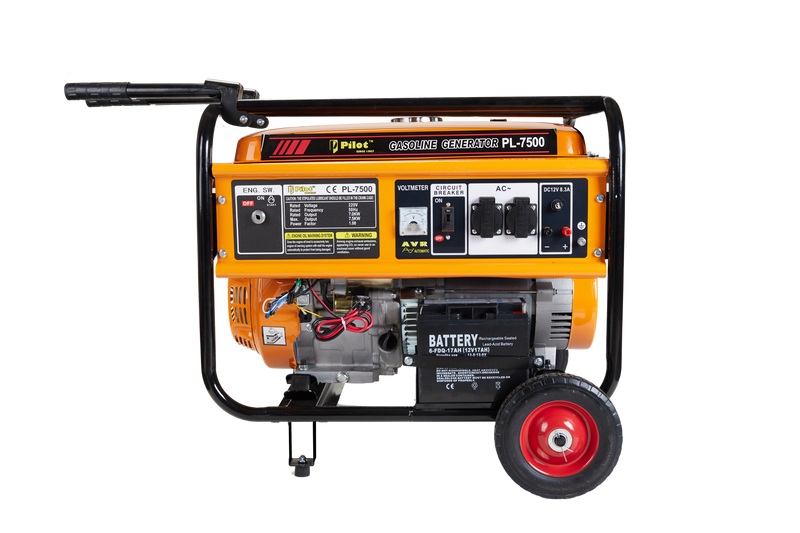 Generator 7.5KW Self Start Inbuilt Battery Wheels & Handles