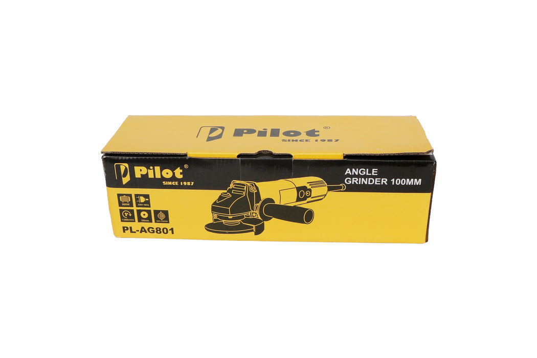 Pilot Angle Grinder 4 Inch 900W Copper Motor | 100MM Disc | 11000 RPM High-Speed Grinder | Heavy Duty Electric Cutting, Grinding & Polishing Machine for Metal, Steel & Construction Work