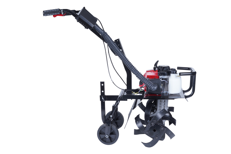 Pilot Mini Power Tiller 63CC | 2-Stroke Petrol Cultivator | 2.5HP Garden Tiller with 16 Steel Tines | Ideal for Gardening, Farming & Soil Preparation
