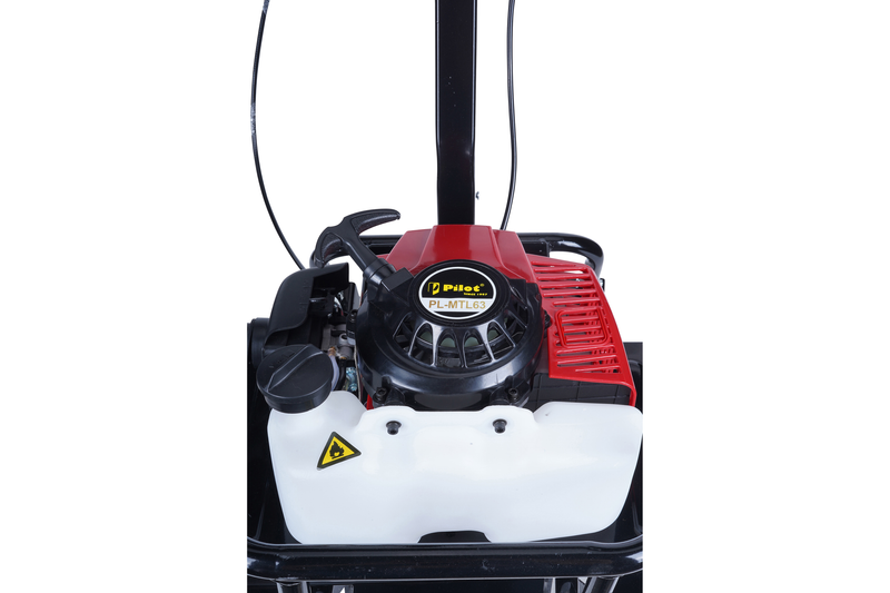 Pilot Mini Power Tiller 63CC | 2-Stroke Petrol Cultivator | 2.5HP Garden Tiller with 16 Steel Tines | Ideal for Gardening, Farming & Soil Preparation