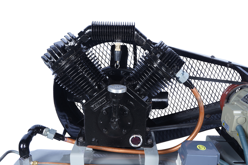 Belt Driven Air Compressor Double Cylinder 220L 5HP Crompton Motor