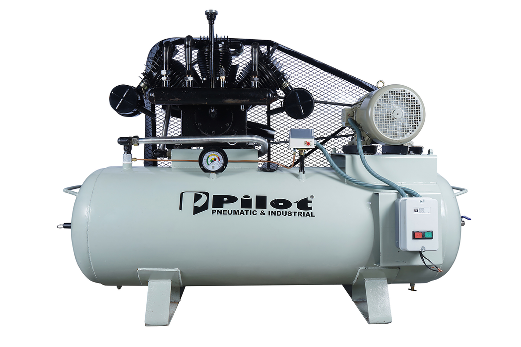 Belt Driven Air Compressor Triple Cylinder 475L 10HP Crompton Motor