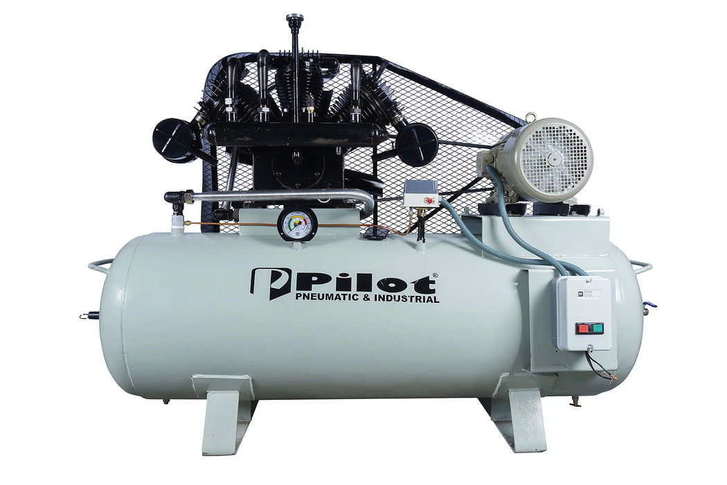 Belt Driven Air Compressor Triple Cylinder 475L 10HP Crompton Motor