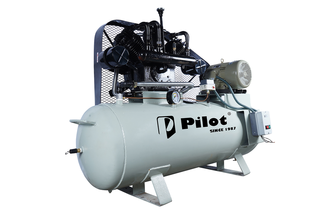 Belt Driven Air Compressor Triple Cylinder 475L 10HP Crompton Motor