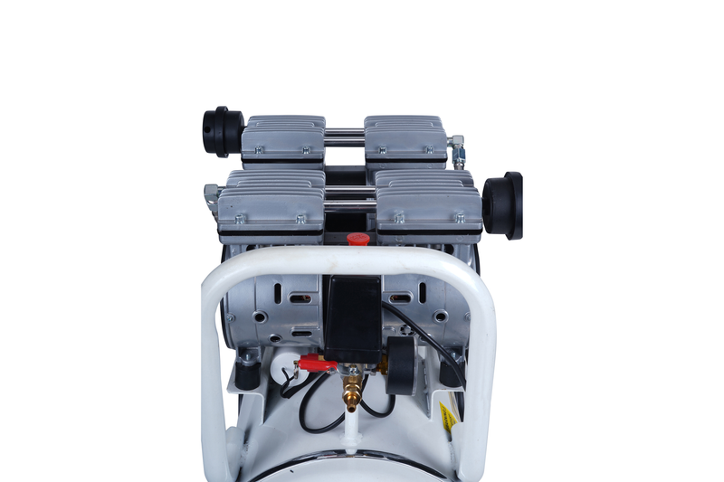 Pilot  Oil-Free Silent Air Compressor 60L Tank, 1100W Motor, 100L/min Air Flow, 8 Bar/115 PSI, Low Noise Air Compressor for Dental Clinics, Laboratories, Workshops, Airbrushing & Home Use