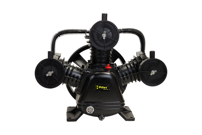 Pilot Tools 3065 Air Compressor Head 4HP | Oil Lubricated Triple Cylinder Pump | 360 L/min Air Delivery | 8 Bar (115 PSI) | Heavy Duty Compressor Head for Pneumatic Tools & Industrial Applications
