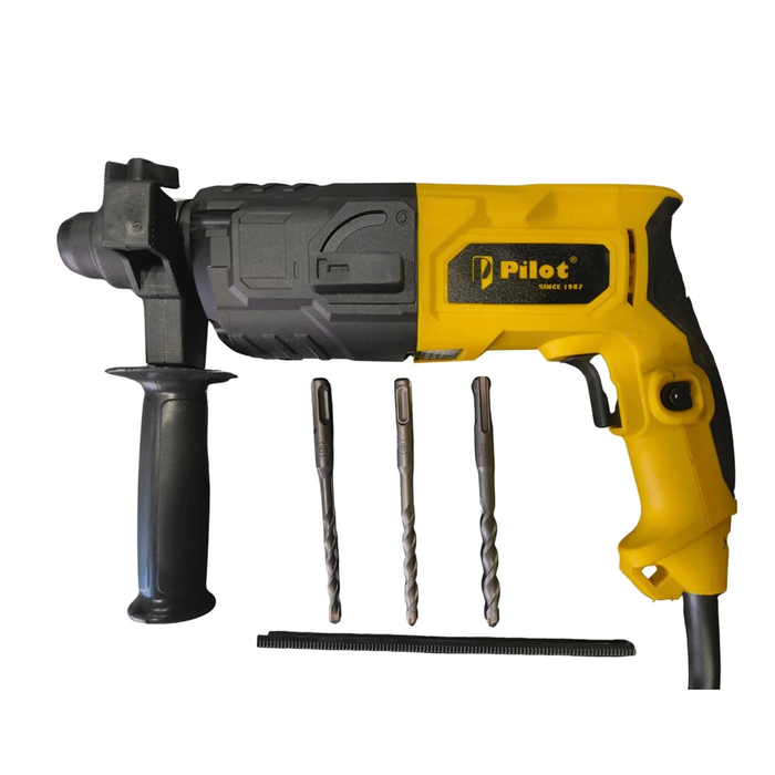 Pilot Rotary Hammer Drill 20MM 750W | SDS Plus Hammer Drill Machine | Concrete, Brick & Masonry Drilling, Chiseling & Demolition Tool for Construction & Renovation Work