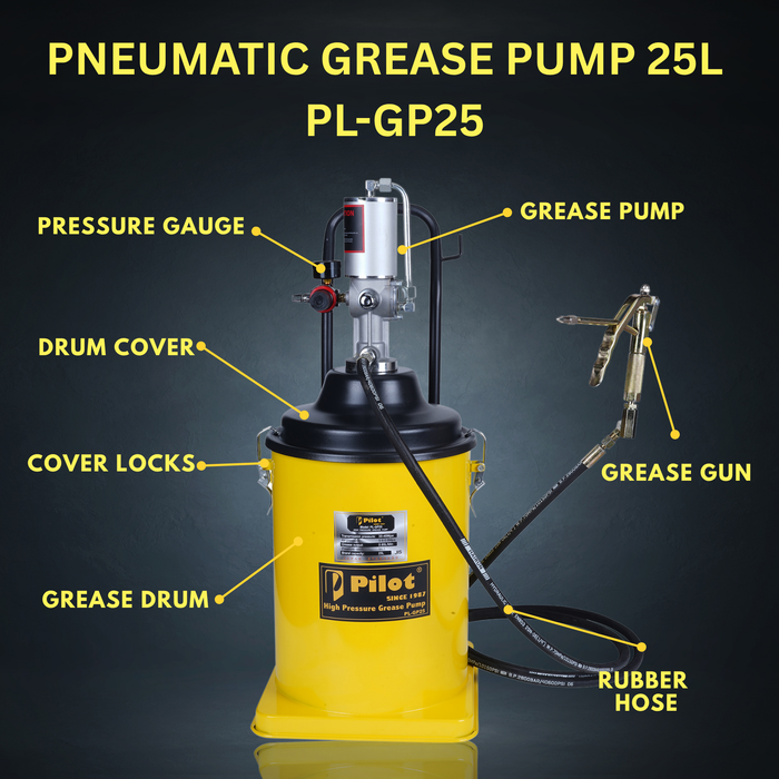 Pneumatic Grease Pump 25L