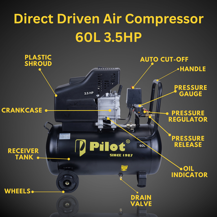 Direct Driven Air Compressor 60L 3.5HP | PL-60