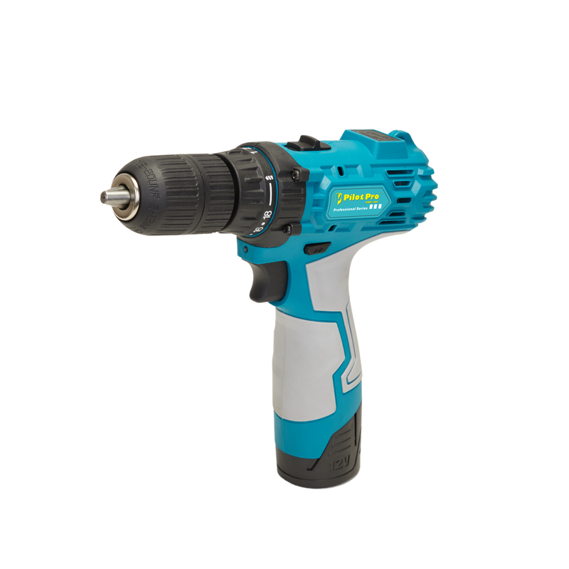 Pilot 12V Cordless Drill Machine | 18Nm Torque | 13mm Keyless Chuck | 1500mAh Rechargeable Battery | Variable Speed Drill Driver for Wood, Metal, DIY & Home Improvement