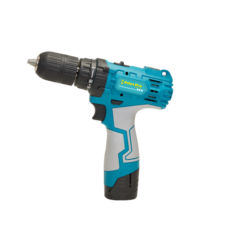 Pilot 12V Cordless Drill Machine | 18Nm Torque | 13mm Keyless Chuck | 1500mAh Rechargeable Battery | Variable Speed Drill Driver for Wood, Metal, DIY & Home Improvement
