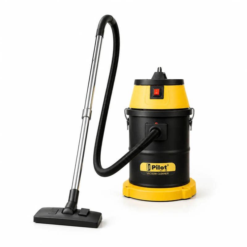 Pilot 35L Wet and Dry Vacuum Cleaner | 1500W Single Copper Motor | Stainless Steel Body | High Suction Heavy Duty Industrial Vacuum | Ideal for Home, Car, Garage & Workshop Use