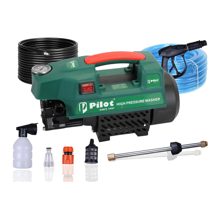 Pilot 2400W High Pressure Car Washer | 150 Bar 10L/min Water Flow | Portable Pressure Washer for Car, Bike, Home Cleaning, Patio & Garden Use | PL-PWC-02