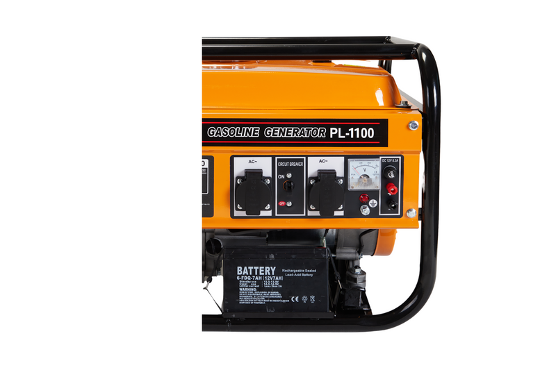 PILOT 1.1kW Gasoline Generator | 4-Stroke OHV 193cc Petrol Engine | 1kW Rated Power | 1.1kW Max Output | 15L Fuel Tank | 230V Single Phase | Recoil Start | Portable Generator