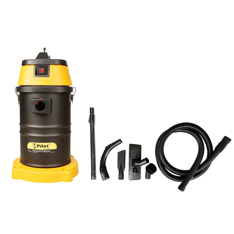 Pilot 45L Wet and Dry Vacuum Cleaner | 1500W Copper Motor (Single) | Stainless Steel Body | High Suction Heavy Duty Industrial Vacuum | Ideal for Home, Car, Garage & Workshop Use