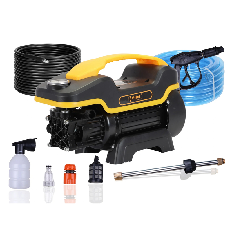 Pilot High Pressure Washer 2600W Copper Motor | 160 Bar Car & Bike Washer | Water Pressure Pump for Car Washing | Portable Power Cleaning Machine | 10L/min Flow for Home & Garden (PWC-04)