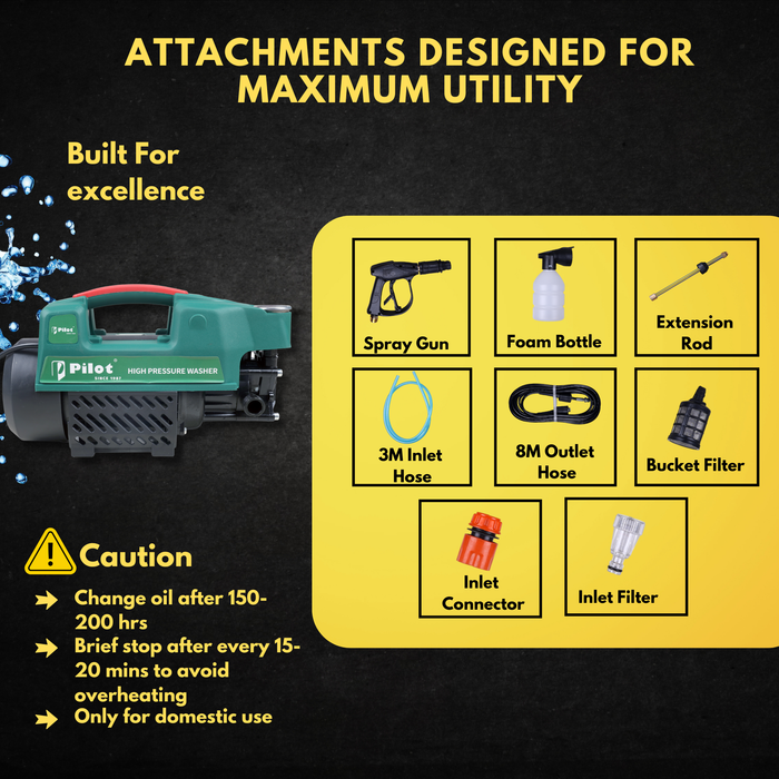 2400W High Pressure Car Washer/150 Bar Power Washer Machine