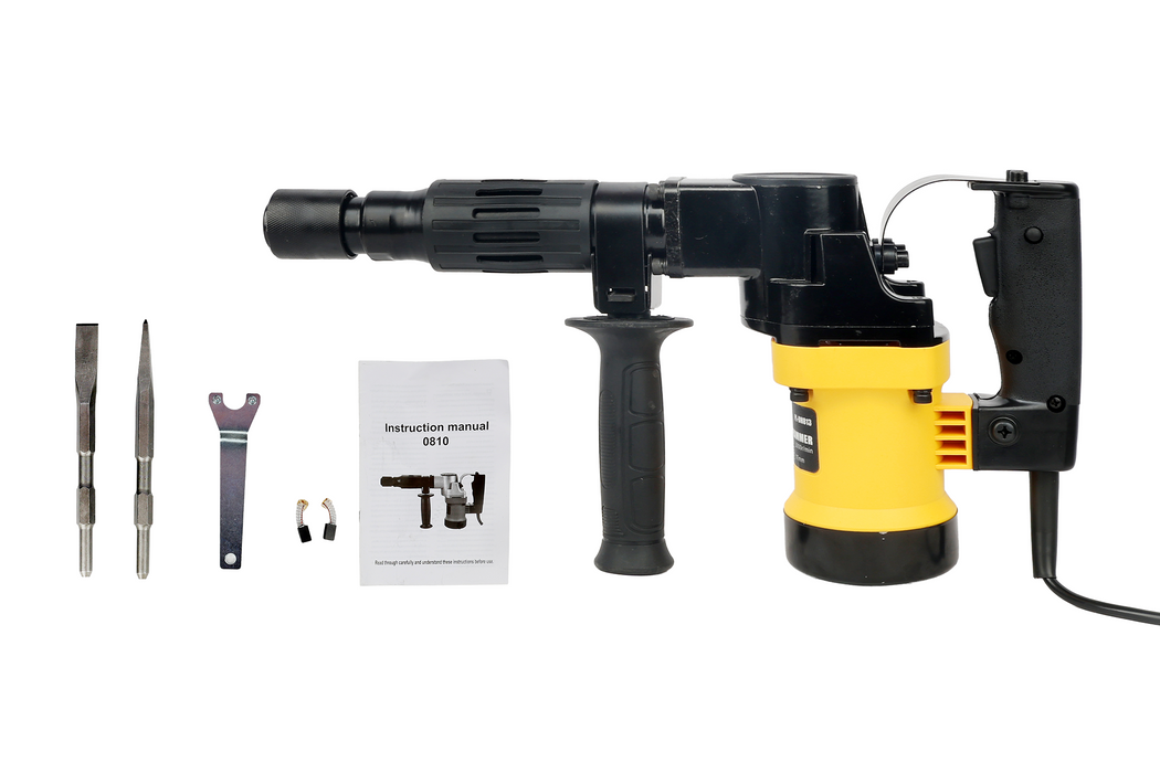 Pilot 1300W 5KG Demolition Hammer | 10J Heavy-Duty Electric Concrete Breaker Machine for Construction, Masonry & Renovation