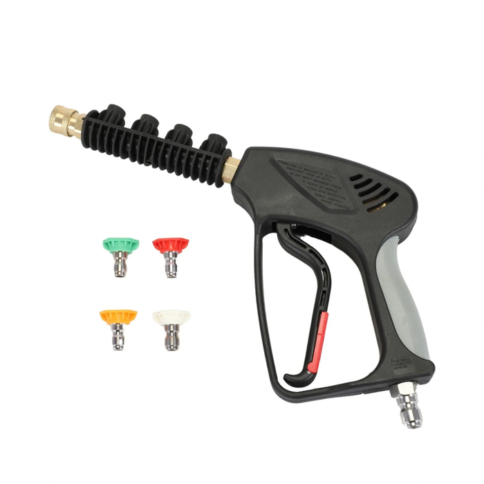 Pilot High Pressure Washer Gun 300 Bar with 4 Nozzle Set | 0°, 15°, 25° & 40° Quick Connect Nozzles | Heavy Duty Pressure Washer Spray Gun for Car, Bike & Industrial Cleaning